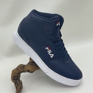 Men’s Fila Impress LLC Mid Navy | White Sneakers NWT
